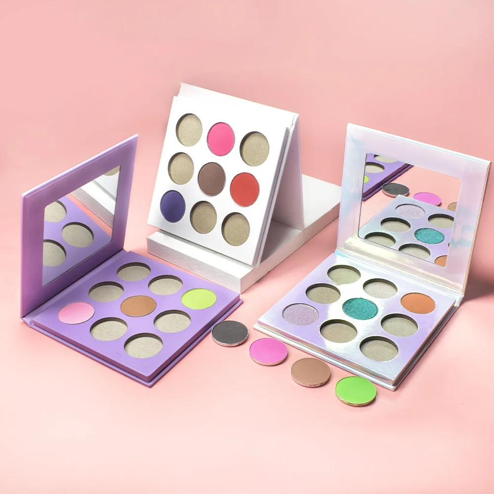 Cross-border DIY Eye Shadow Plate Optional Color Eye Shadow Plate Round Hole Porous Multi-color Empty Plate Neutral Logo-free Ey