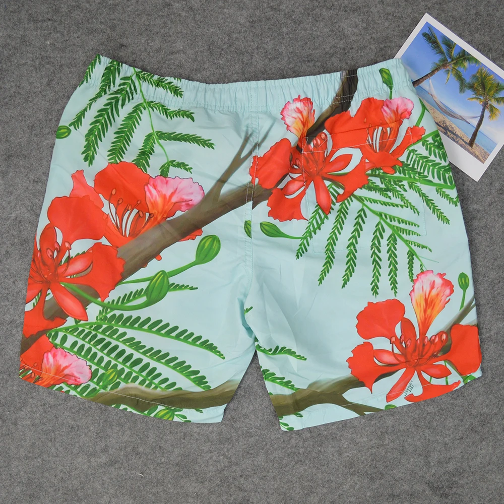 Custom Wholesale Beach Shorts Sublimation Printed Floral Swimwear Board Short Swim Trunk For Mens OEM Casual Quick Dry Beachwear