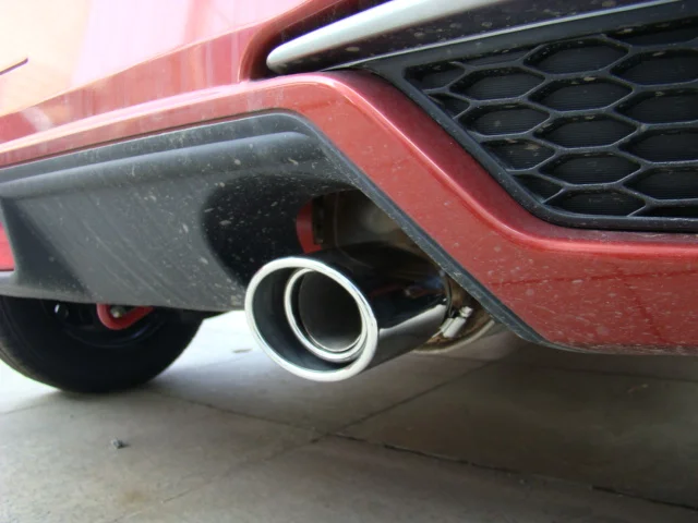 Automotive Stainless Steel Exhaust Tip Muffler Tail Throat Decorative Oval  Double Layer For Rav4