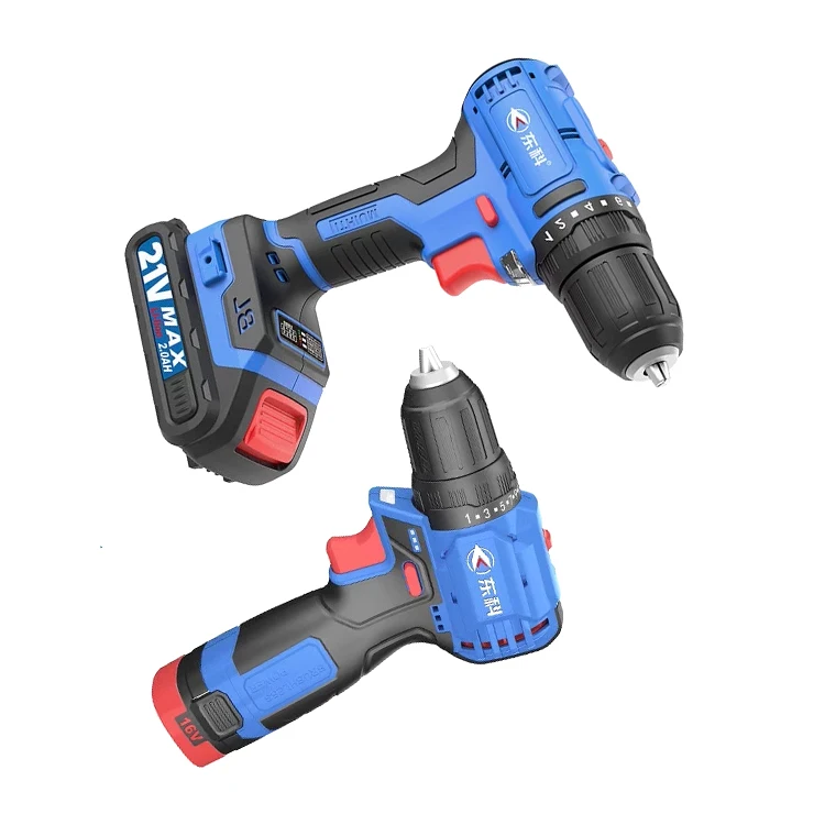 
Hot selling 21V cordless lithium battery rechargeable double speed brushless electric drill machine 