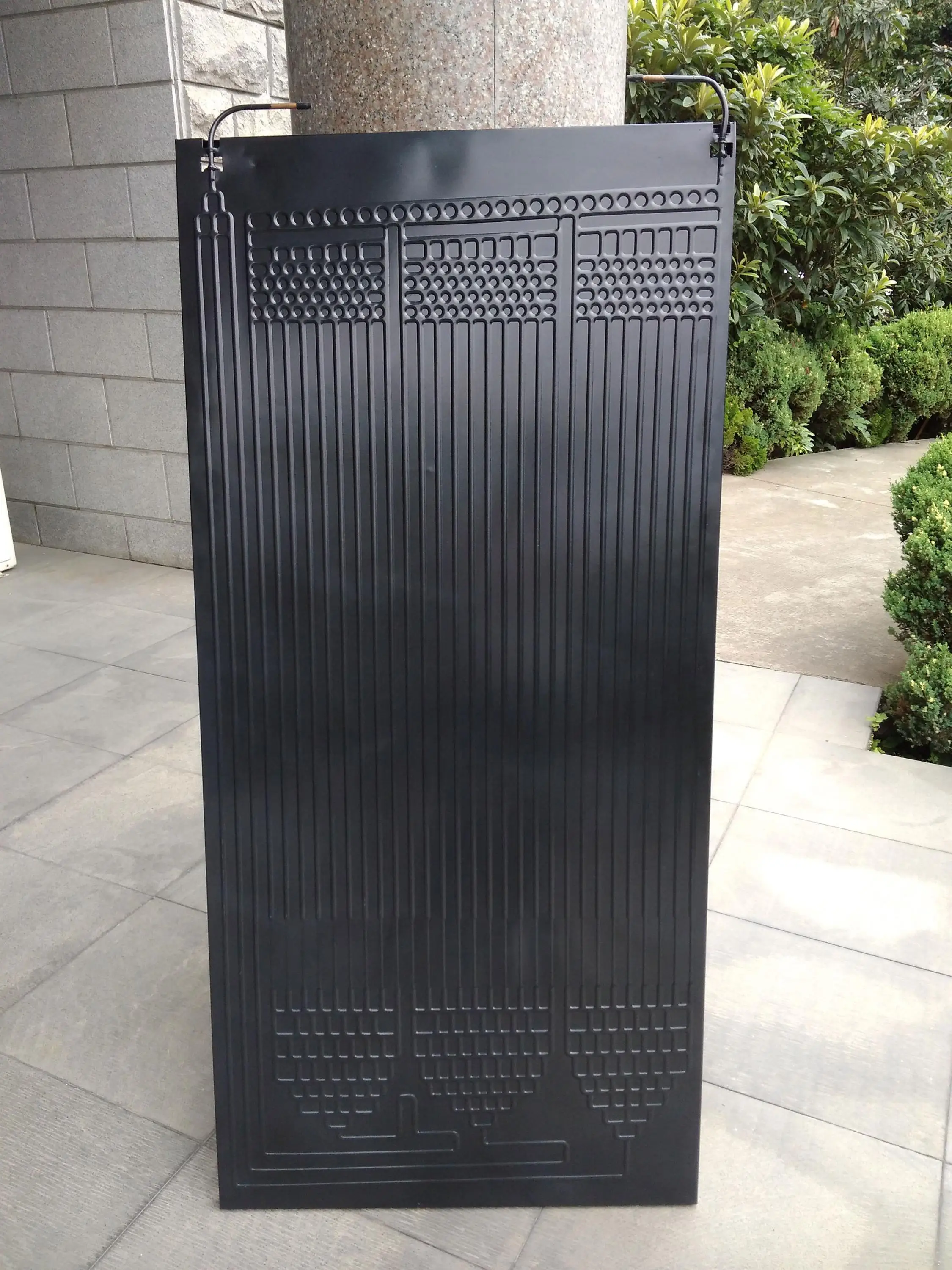 Double tube evaporator Al plate heat exchange cooler R134a solar panel