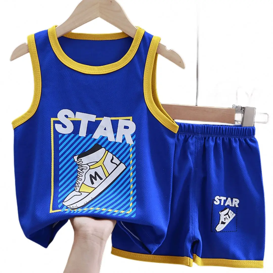 Hot Brand Clothing Sets Sleeveless Comfortable Dry Cleaning Manufactured In Vietnam Customized Baby Boys Outfit