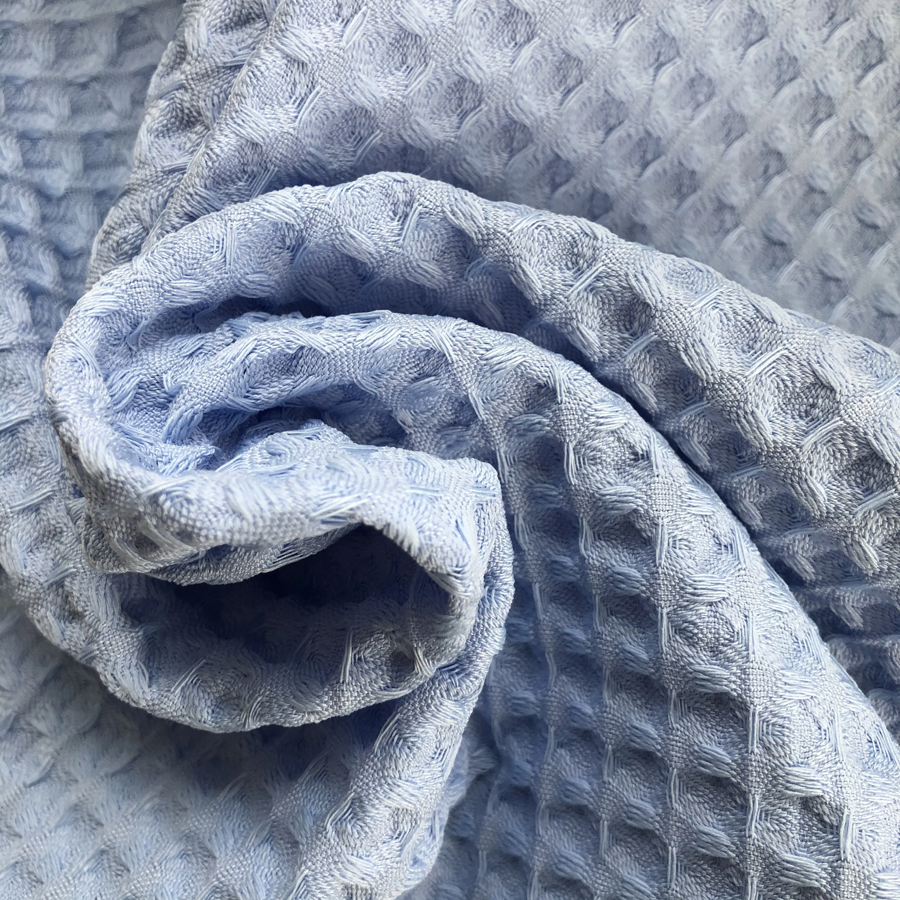 Hot sales Factory produce 100% Polyester waffle design shower curtain fabric