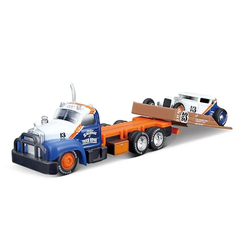 Hot Selling 1:64 Buick Grand National B-61Flatbde Regal T-Type Trailer Alloy Toys Simulation Car Model For Kids Adults