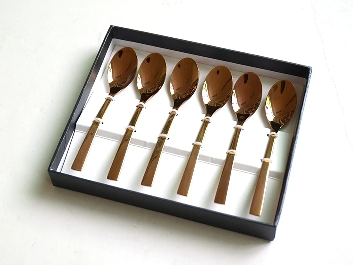 
High Quality Gold Dinner Spoon Cutlery Set Stainless Steel Healthy Dinner Spoon 