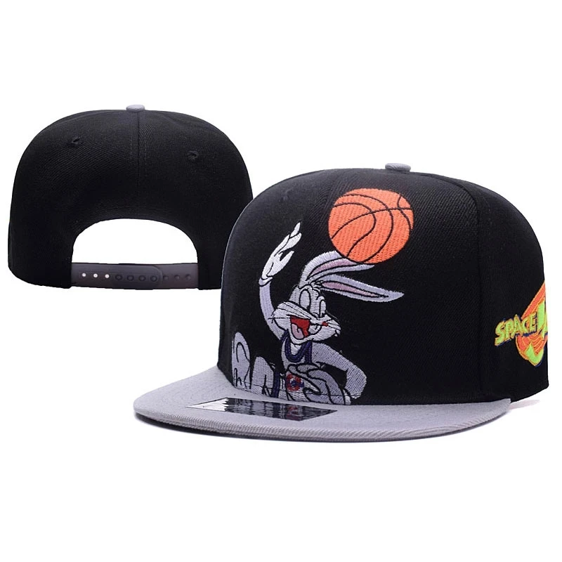 Customized Logo Black Rabbit Basketball Hip Hop Snapback Trucker Cap