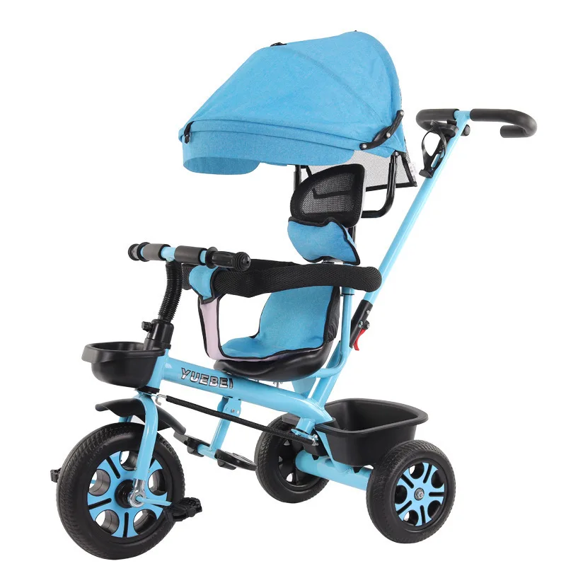 Trike Toddler 3 Wheel Children Tricycles 4 In 1 Baby Tricycle For Kid With Sunshade 1-6 Years