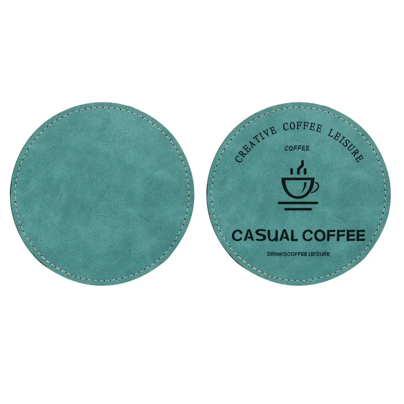 
Hot Selling Sublimation Blanks Personalized Leather Coaster for Printing 
