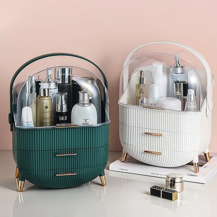 360 Degree Rotation Cosmetic Storage Box Disassemble Acrylic Rotating Makeup Organizer