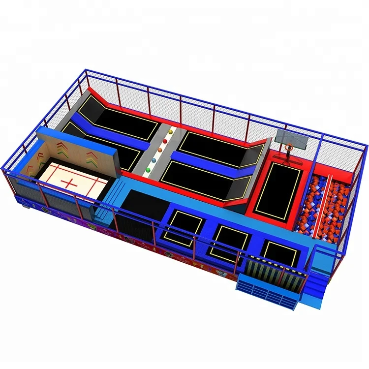 Popular Kids And Adults Indoor Playground Equipment Gymnastic Trampoline Park For Sale