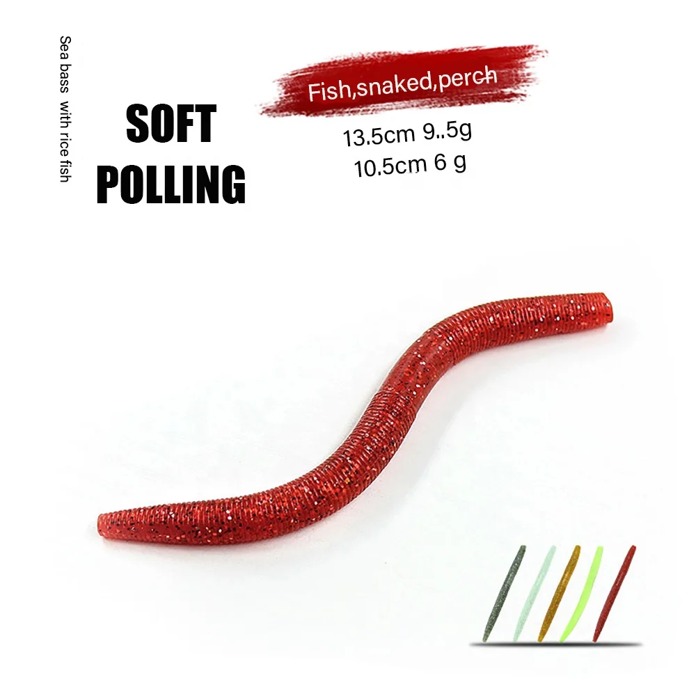 Tcoedm Bass Soft 3inch 4 inch Silicon Worm Lures Stick Senko Worm Fishing Lure