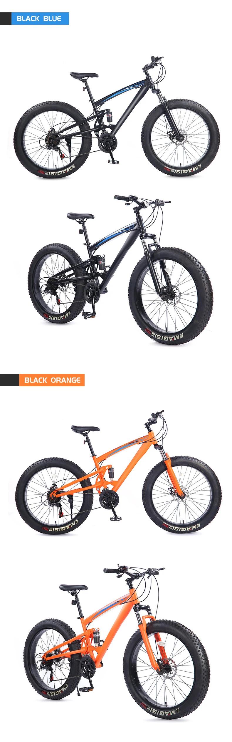 Adults mtb bike with double disk brakes China factory 2023 cool design 24 and 26 inch carbon steel mountain snow bicycle