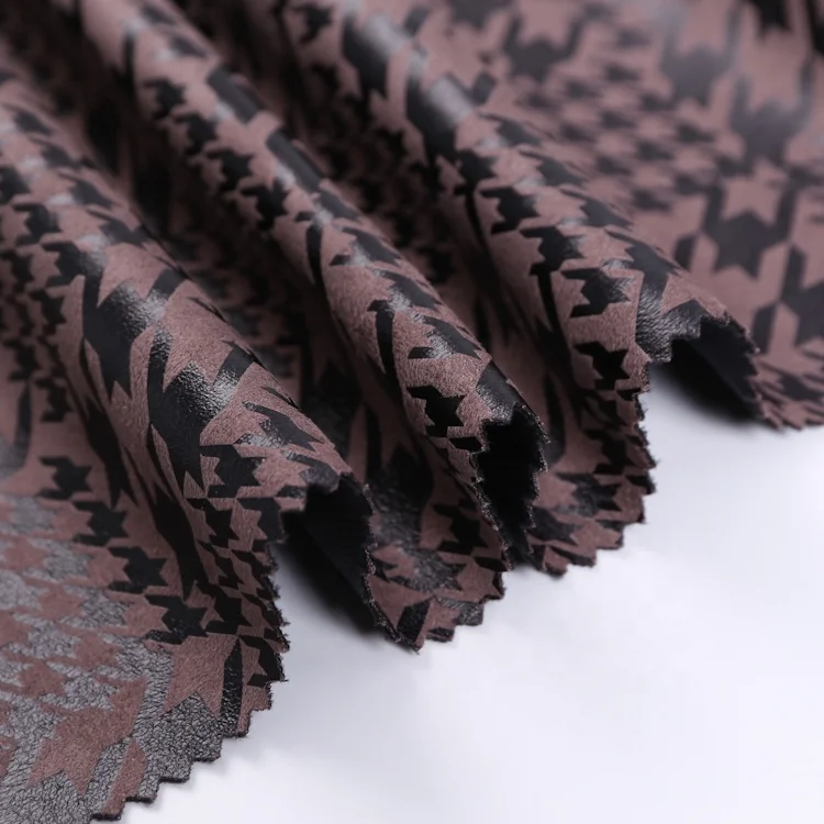 Gold Stamping Bonded Suede Selling Knit Printing 100% Polyester Fabric For Garment