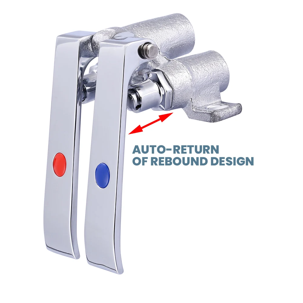 Hands Free Faucet Dual Foot Pedal Knee Control for Sink Faucet,Brass Double Pedal Valve Operated Faucet Tap