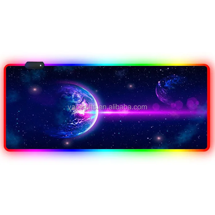 Популярный сублимационный резиновый коврик для мыши RGB мультяшный большой красочный светодиодный клавиатуры геймера