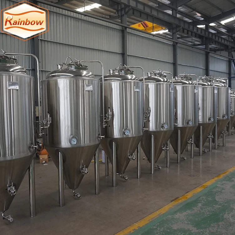 stainless steel sanitary beer beverage equipment 5bbl conical fermentation bucket cooling jacket unitanks