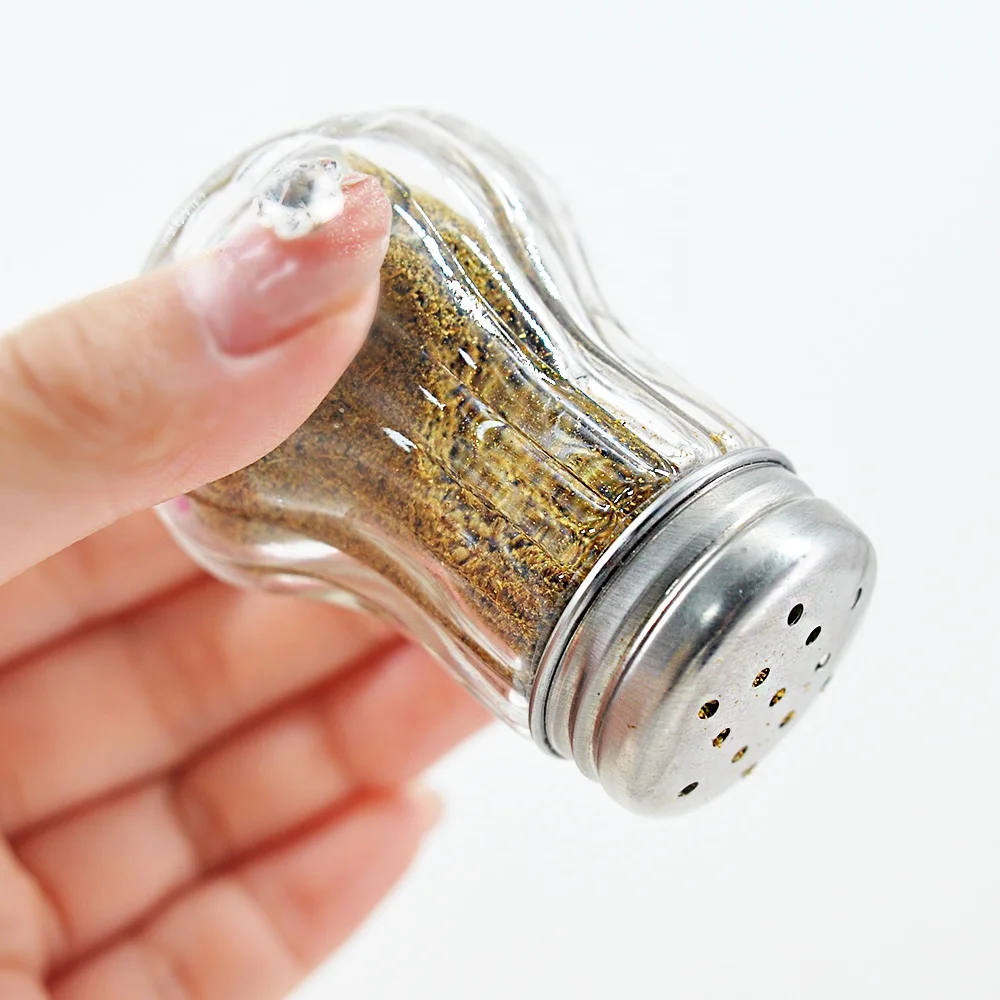 Best Selling Salt and Pepper Spice Shaker with Glass Bottle and Plastic Lid