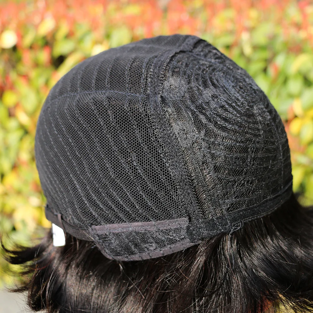 100% Brazilian Hair Short Machine Made Wig  Straight Short Pixie Cut Human Hair Wigs Vfor Black Women