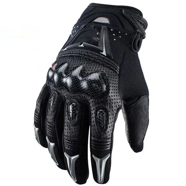 Breathable Full Finger Gloves Motorcycle Fashion Leather Hard Shell Motocross Mtb Atv Racing Gloves Guantes Moto Bomber Carbon