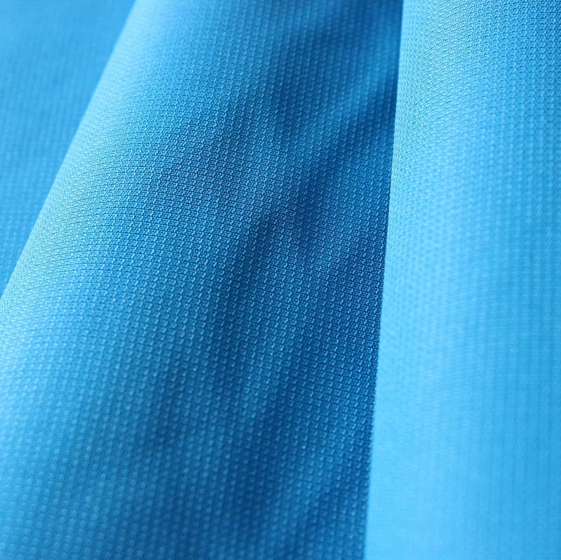 
eco friendly recycled pet fabric rpet poly waterproof plaid pongee fabric for garment 