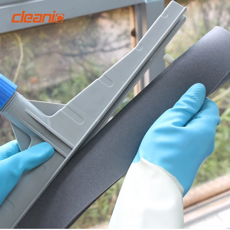 Коммерческий большой алюминиевый скребок с длинной ручкой 75 см сменная резина для эффективной чистки цементного