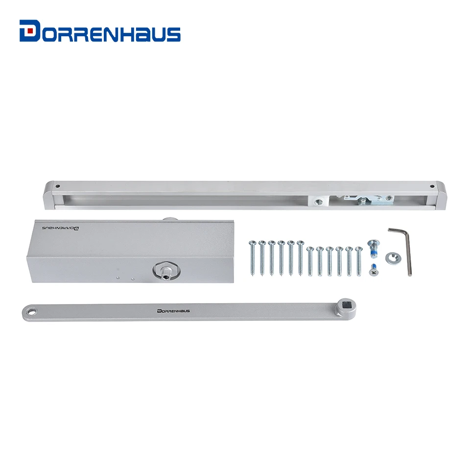 DORRENHAUS D2025H Adjustable EN2-5 Overhead Sliding Track Arm Door Closer For Commercial Doors