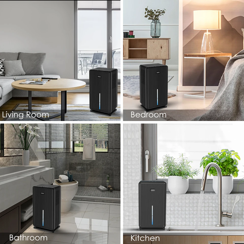 Ultra- Quiet Clothes Dryer Portable Electric Rechargeable Small Dehumidifier 3L Full Water Shutdown