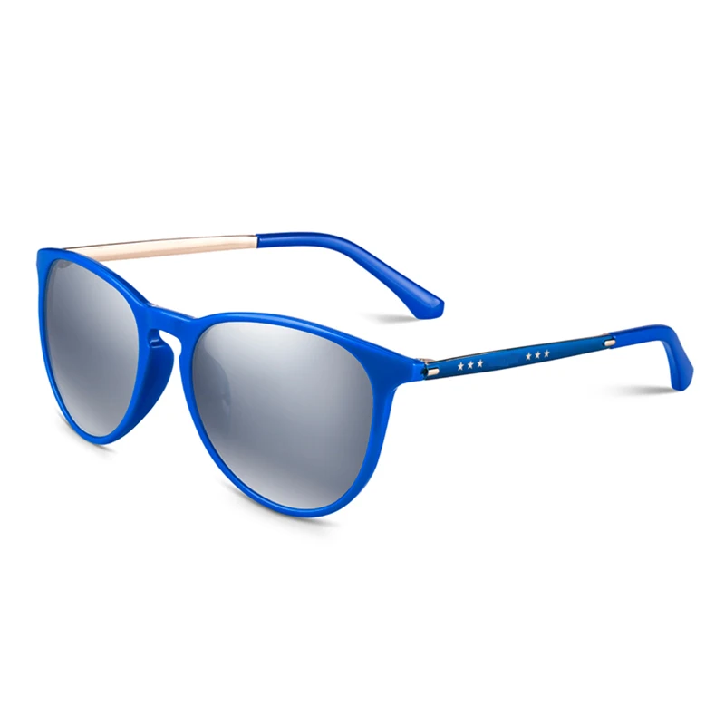 N6201 TAC Polarized lens Luxury Retro Women Girl Black Frame Oval Rac Sunglasses