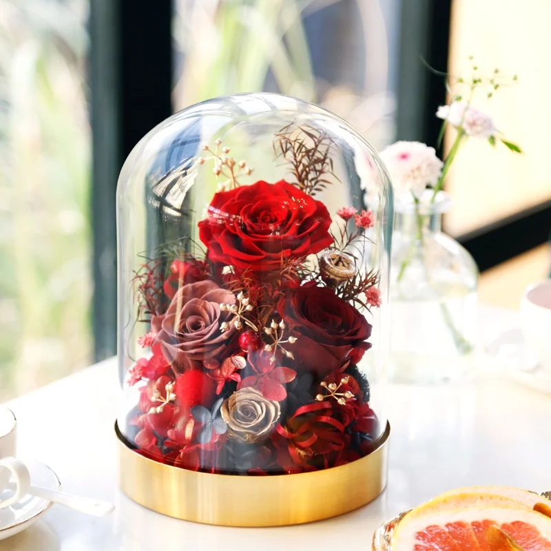 Every Love Only Infinite Rose Scented Eternal Flowers Real Natural Preserved Roses in glass dome Perfect Christmas gifts