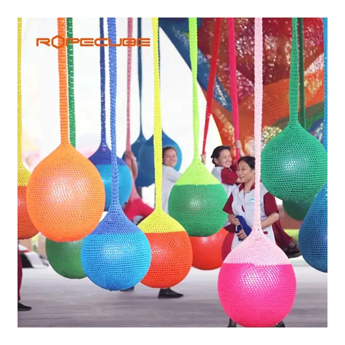 Colorful Handmade Crochet Net Swing for Indoor and Outdoor Slides Amusement Park Kindergarten New Playground Items