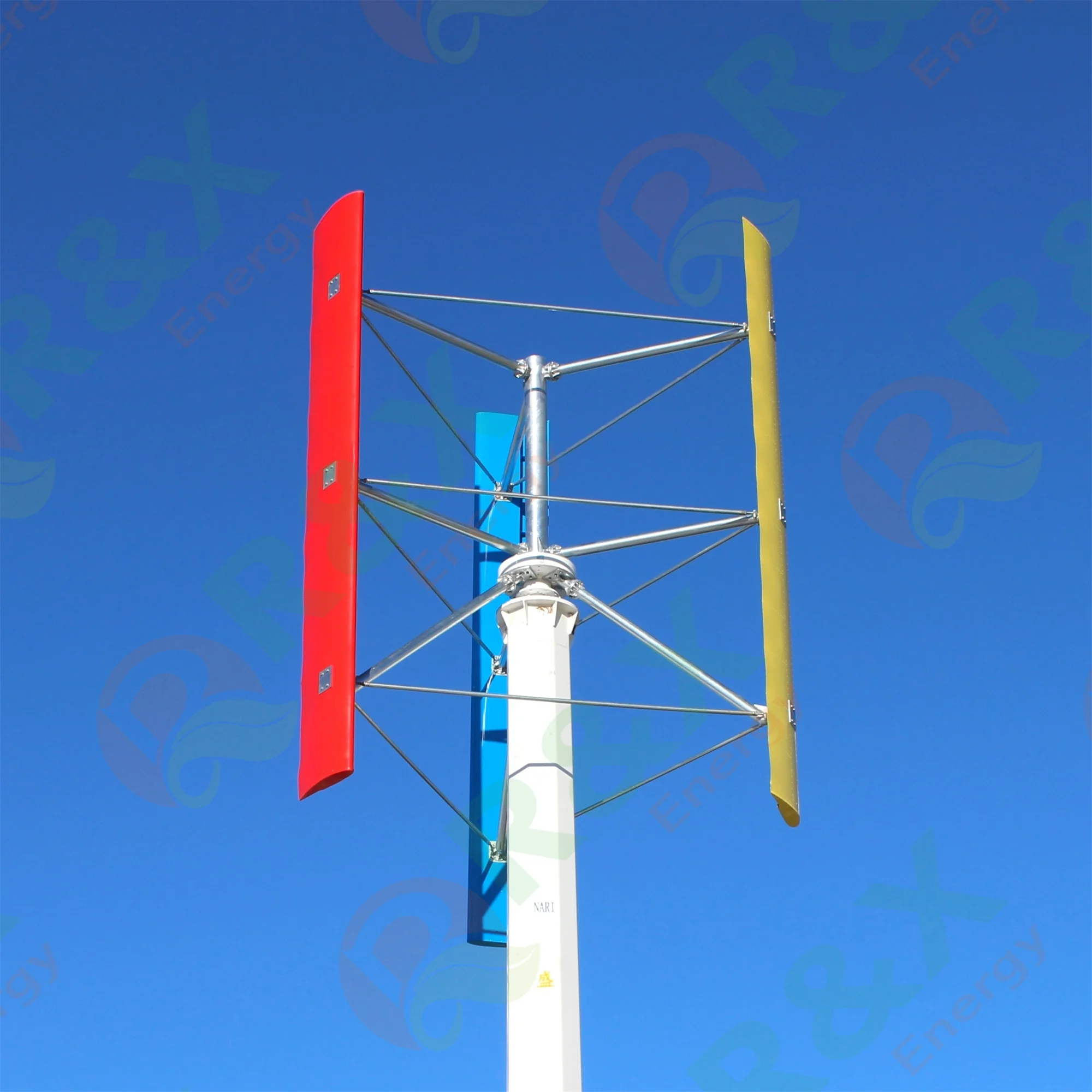 Free Energy Vertical Wind Turbine Generator 3KW 5KW 10KW Low Noise 48v 96v 120v with MPPT Charge Controller