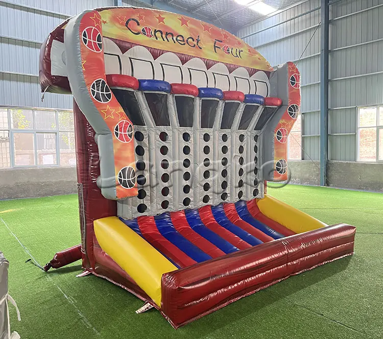 connect 4 outdoor party games inflatable basketball shooting target system