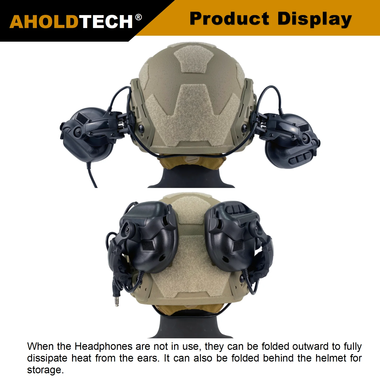 AHOLDTECH Tactical Headset Holder Fast MICH ARC rail Wendy M-LOK Rail Helmet Mount Adapter Headset Bracket for EARMOR Headphone