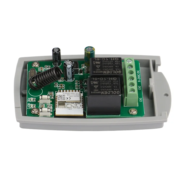 Tuya smart app universal receiver AC/DC 9~24V 2-channel learning code controller YET402WTR