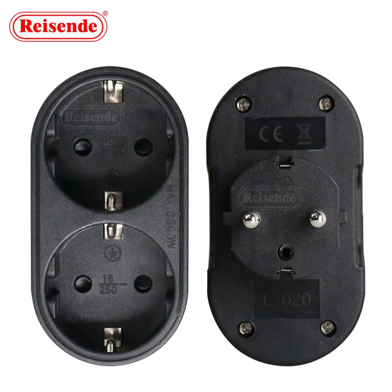 Germany Extension Power Socket With Schuko   1 To 2 Way Socket German Type Socket  Connector