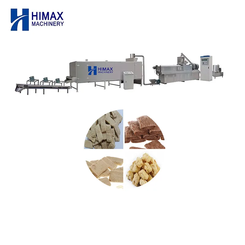 Easy Operation soya meat chunk tvp textured soy protein  nugget isolate  making machinery production line