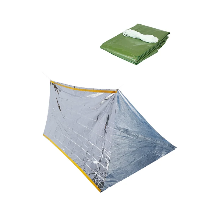 Windproof Rescue Tent Shelter with Outdoor Life-saving Tent Shelter and Gold Survival Tent Shelter