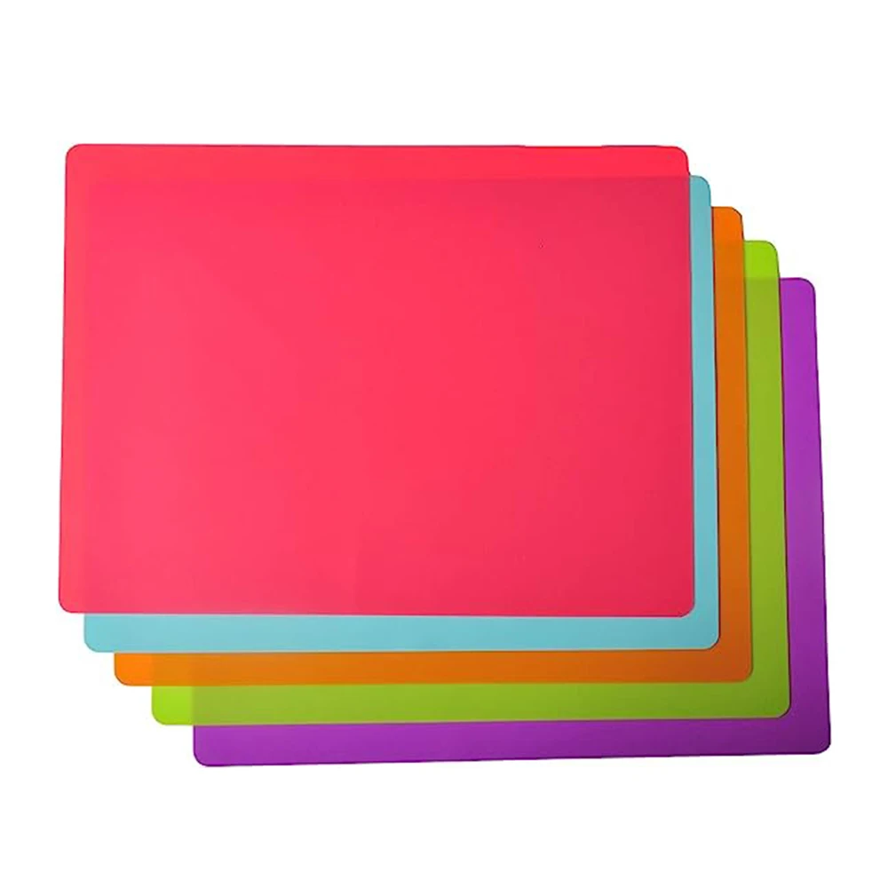 Food Grade Decorative Non-slip Nonskid Educational Silicone Crafts Sheets Mat Silicone Placemat For Kids