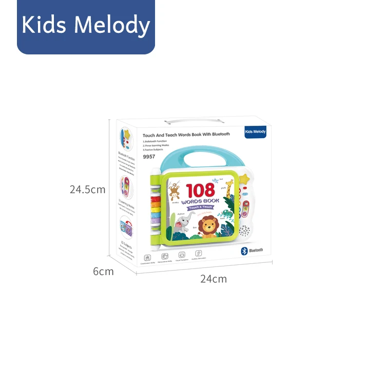 
Amazon hot selling Preschool educational kids touch screen toys point reading english learning machine books 