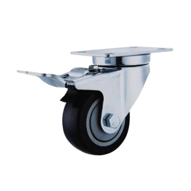 Нагрузка 80kgs 3,5 дюймов Поворотный ПВХ строительные леса колесо с тормозом