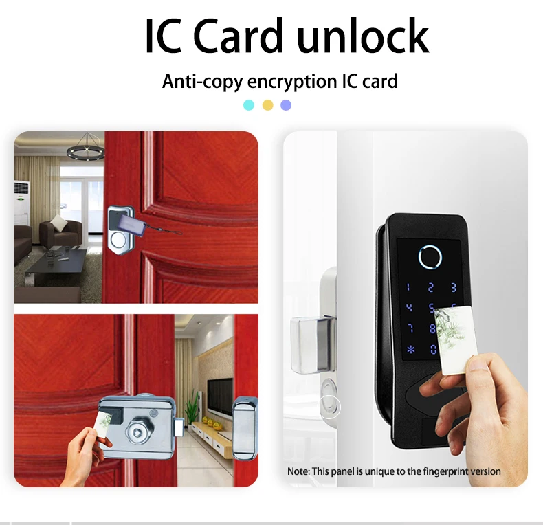 outdoor access control keyless wireless remote control electric TTlock tuya app fingerprint gate yard door smart RIM lock
