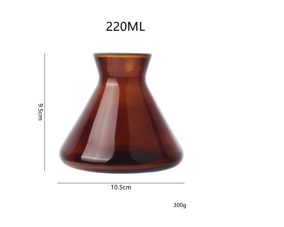 Colorful 220ml Conical Horn Aromatherapy Reed Diffuser Bottle  For Home Air Freshener With Diffuser Sticks