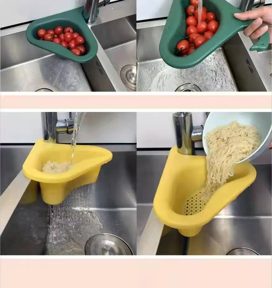 Сетчатая сливная корзина в виде красного лебедя, пластиковое ситечко для кухонной раковины, силиконовое ситечко для супа, воды, дуршлаг для раковины