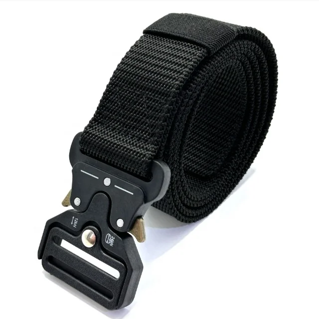 3.8CM Colorful Nylon Durable Lightweight Web Tactical Belt With Quick Release Buckle without magnetic