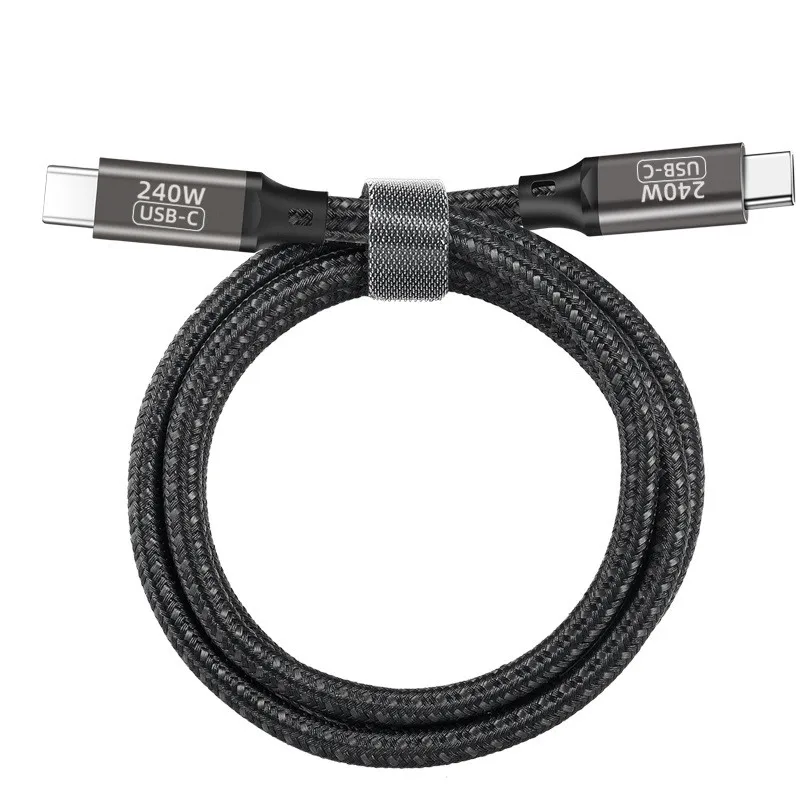 Custom Logo 2000mMb/s Transfer QC3.0 Adapter 5A Fast Charging Usb Type C Quick Charge C-C 240W Cable