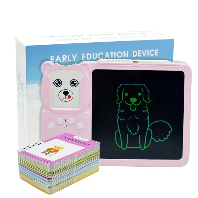 Learning Interactive 112 Pcs Cards 224 Words Enlightenment Toy Smart Puzzle Bilingual 2 In 1 Preschool Sight Voice Portable