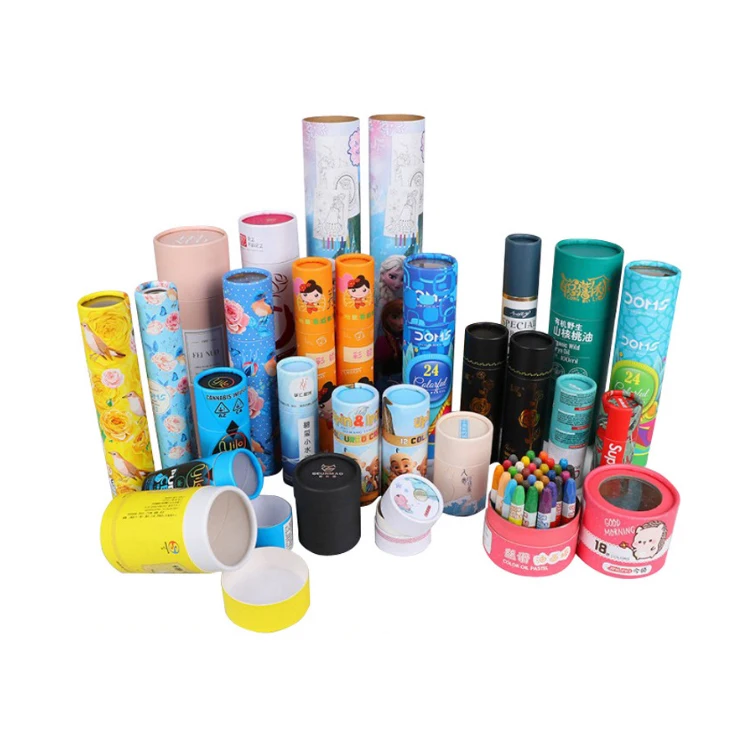 paper tube with glass jar eco friendly paper tube packaging cosmetic packaging box paper tube