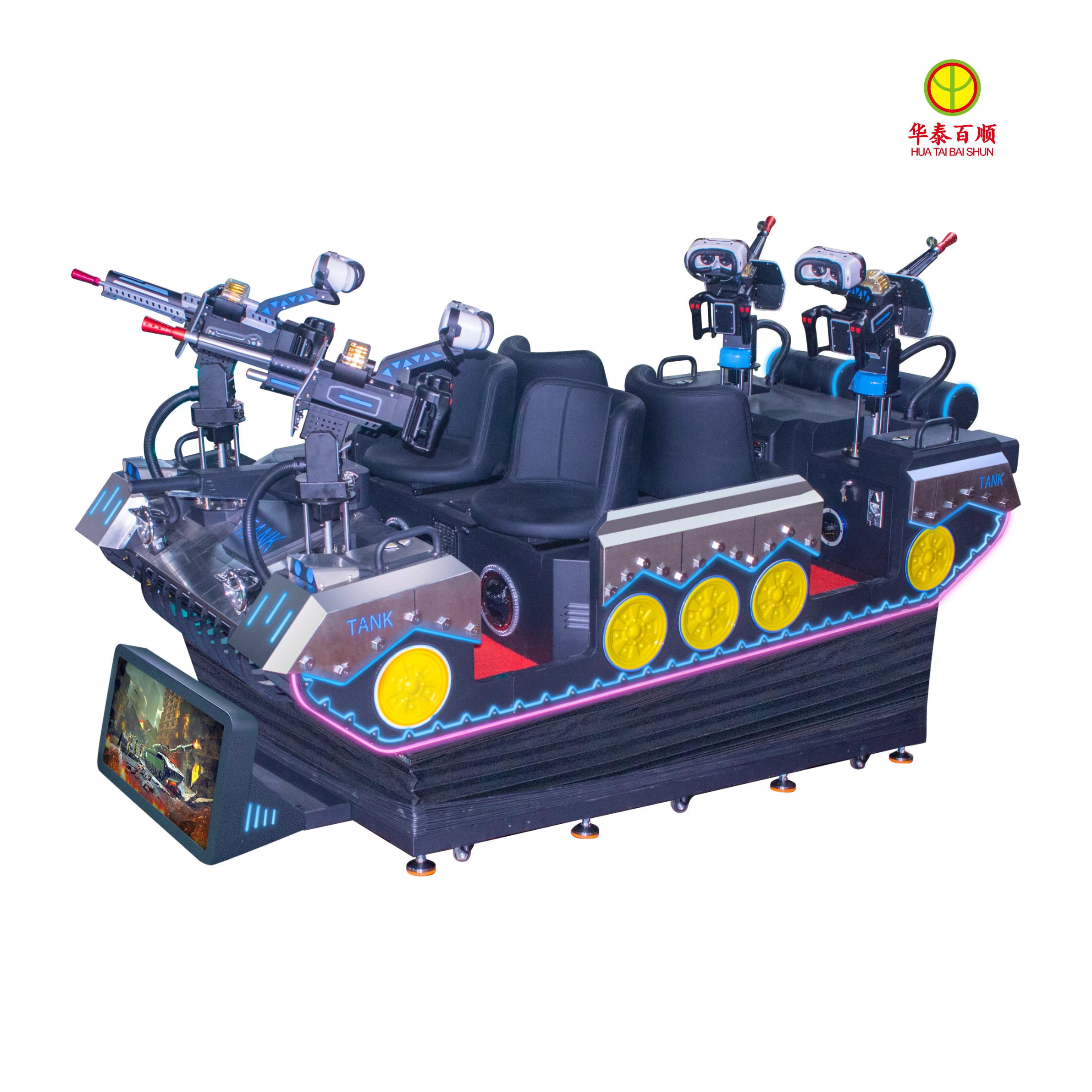 Coin Operated Arcade Game Machine Vr Game Platform VR Shooter Arcade Machine 9D Tank Simulator Indoor Playground Equipment 600KG