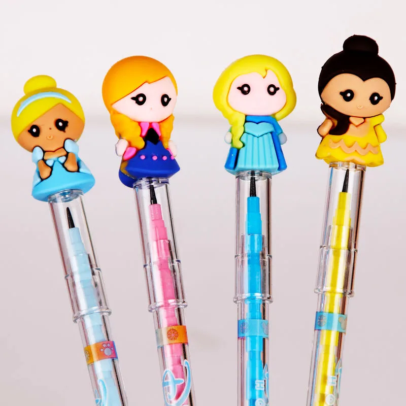 Princess girls pencil cheap factory wholesale plastic bullet pencils