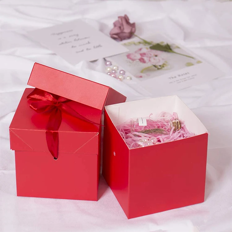 New Trending Pure Color Concise Design Square Gift Box For Sale